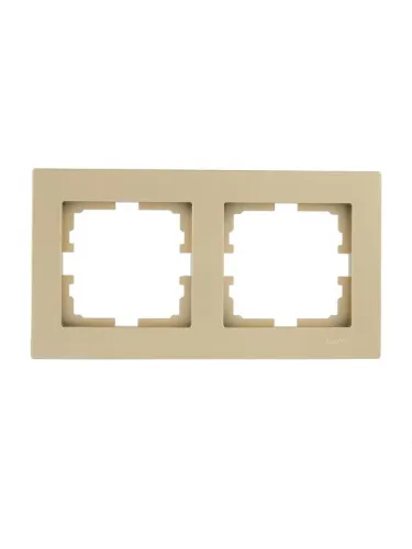 Рамка 2-м VESNA горизонт. без вставки зол. LEZARD 742-3600-147 фото 3