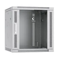 Шкаф телекоммуникационный настенный разобранный SH-05F-12U60/35-R 19дюйм 12U 600х350х635мм дверь стекло сер. (RAL 7035) Cabeus 10750c