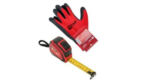 Рулетка измерительная РС-10 5мх25мм Autostop магнит + перчатки PROFI Expert EKF rs-10-5-25-set-01