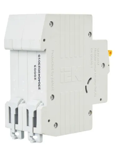 Выключатель автоматический модульный 2п C 10А 6кА ВА47-60M KARAT IEK MVA31-2-010-C фото 3