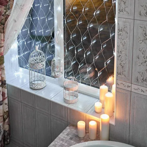 Гирлянда светодиодная "Сеть" 1.5х1.5м 150LED бел. 12Вт 220-240В IP20 с контроллером 8 режимов провод ПВХ прозр. Neon-Night 215-125 фото 2