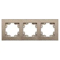 Рамка 3-м Афина фактурная универс. шампань Universal A10045-Br