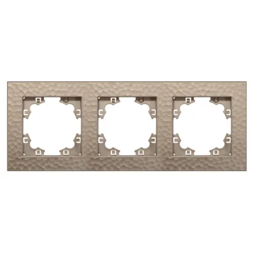 Рамка 3-м Афина фактурная универс. шампань Universal A10045-Br