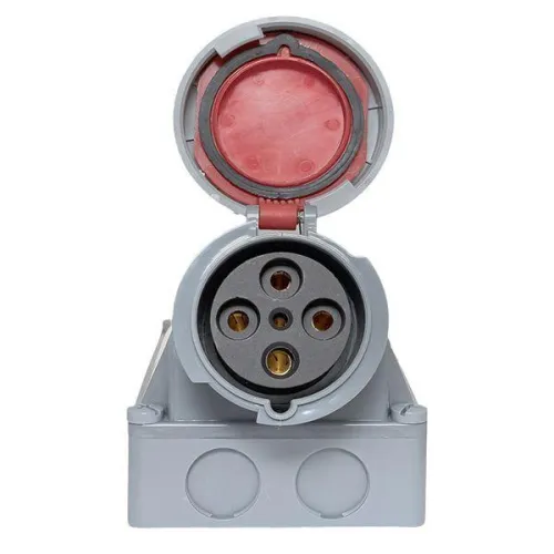 Розетка стационарная наружная 1442 3Р+РЕ 125А 380В IP67 PROxima EKF ps-1442-125-380 фото 10