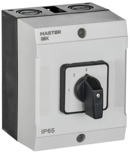 Переключатель кулачковый 10А (сх. 82) в боксе стандартная рукоятка IEK MI-CS20-010-082