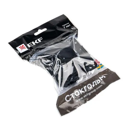 Механизм светорегулятора Стокгольм 600Вт 220В черн. PROxima EKF EZD06-101-10 фото 5