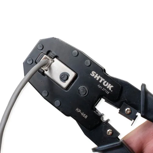 Кримпер для телефонных и компьютерных разъемов КР-468 (27105) SHTOK 376585 фото 4