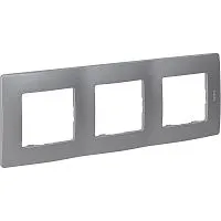Рамка 3-м Etika алюм. IEK 672553