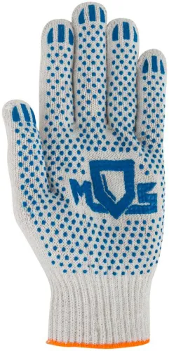 Перчатки вязаные (4 нити) 10 класс вязки х/б с ПВХ 12484 фото 3