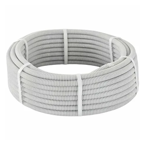 Труба гофрированная ПВХ d25мм с протяжкой сер. (уп.50м) TOKOV ELECTRIC TKE-TG/P-25-C06/50 фото 2