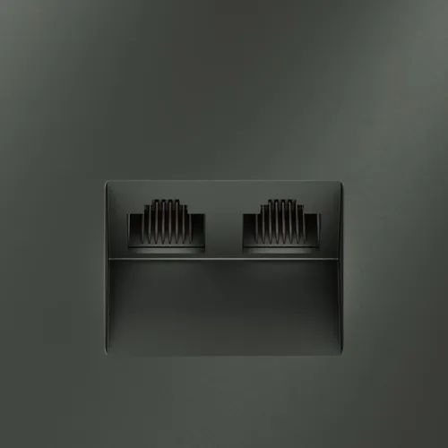 Розетка компьютерная 2-м СП S70 RJ45 + RJ45 кат.6 механизм титан Voltum VLS060206 фото 4