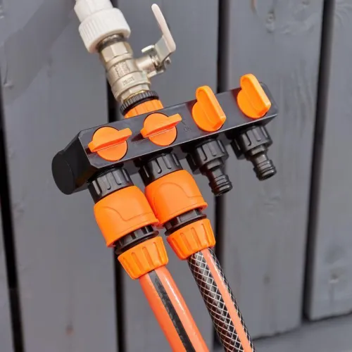 Разветвитель для шланга на 4 канала 1/2-3/4дюйма ЧЕТЫРЕ СЕЗОНА 62-0225 фото 4