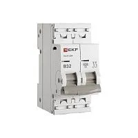 Выключатель автоматический модульный 2п B 32А 6кА ВА 47-63N PROxima EKF M636232B