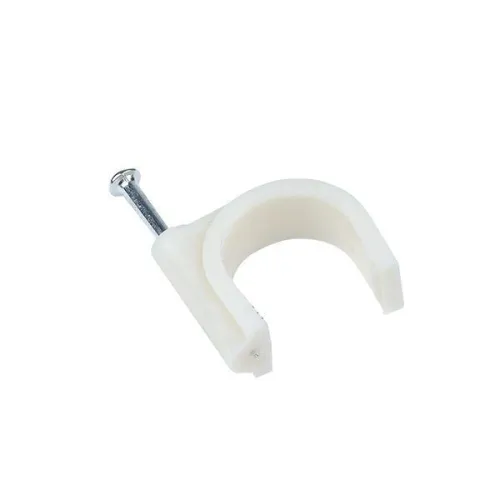 Скоба крепежная круглая с гвоздем d22мм пластик. (уп.50шт) EKF plcn-sr-22 фото 4