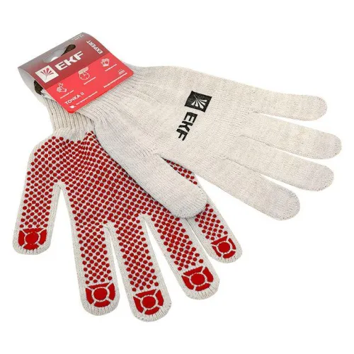 Перчатки рабочие ТОЧКА II с ПВХ-покрытием (10 класс 9 разм) Expert EKF pe13ct-9-pro фото 4