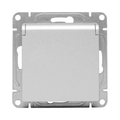 Розетка СП Эпика 16А IP44 с заземл. защ. шторки с крышкой механизм алюм. EKF UP1-SOA-111-44 фото 8