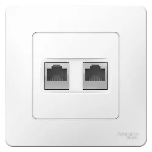 Розетка компьютерная 2-м СП Blanca RJ45 кат.5E бел. SE BLNIS045451 фото 2