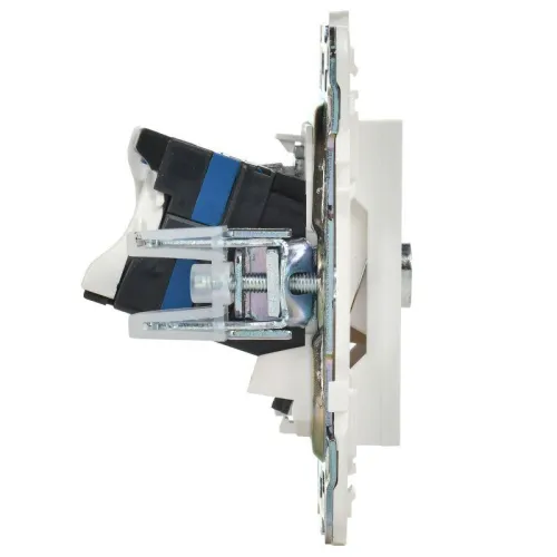 Розетка двойная TV+RJ45 кат.6E SKANDY SK-A15W арктич. бел. IEK SK-AK20-2-K01 фото 5