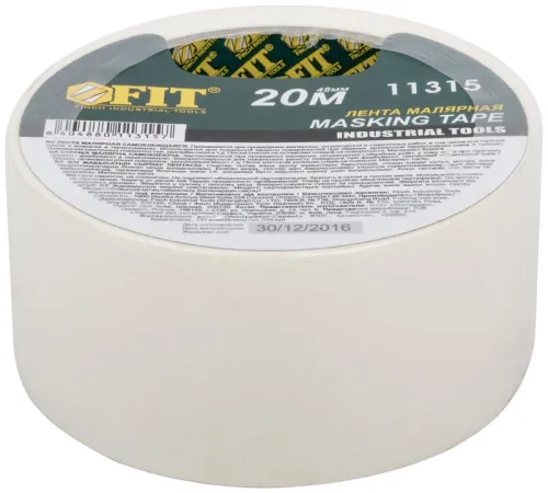Лента малярная креппированная клейкая 48ммх20м FIT 11315 фото 3