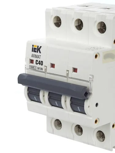 Выключатель автоматический модульный 3п C 40А M10N ARMAT IEK AR-M10N-3-C040 фото 9