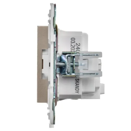 Розетка SKANDY 16А с заземл. защ. шторки SK-R04Sa песочн. IEK SK-R14-16-K98 фото 3