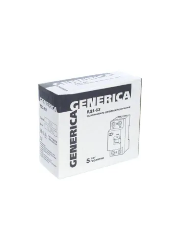 Выключатель дифференциального тока (УЗО) 2п 25А 30мА тип AC ВД1-63 GENERICA MDV15-2-025-030 фото 10