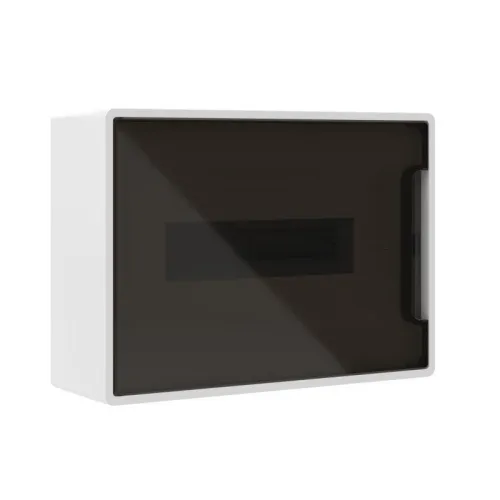 Щиток настенный 12мод. FRAME с тонированной дверцей с 2 шин PEN на 8+6 отверст. бел. DKC F12W1WD