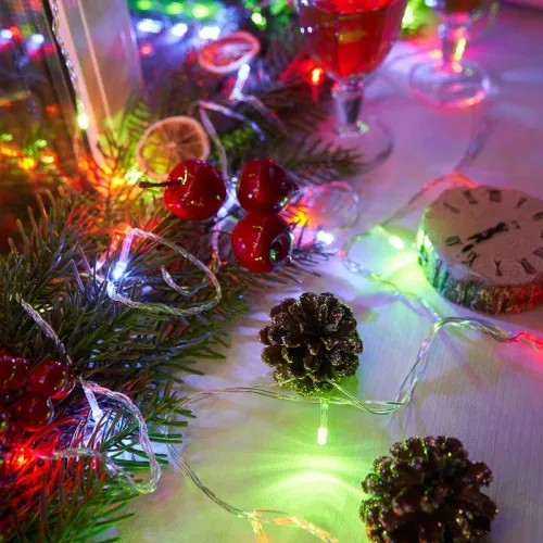 Гирлянда светодиодная "Твинкл Лайт" 4м 25LED мультиколор 7.4Вт IP20 провод ПВХ прозр. Neon-Night 303-169 фото 5