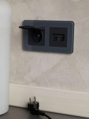 Рамка 2-м BRITE РУ-2-2-Бр стекло графит RE IEK BR-M22-G-41-K53 фото 2