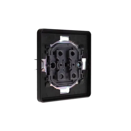 Выключатель проходной (переключатель) 2-кл. СП ROUND 10А оникс Kranz KR-78-0709-3 фото 2