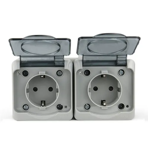 Розетка 2-м ОП Nix 16А IP54 250В с заземл. с прозр. крышкой сер. TOKOV ELECTRIC TKE-NX-R2Z-C06T-IP54 фото 5