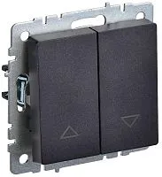 Выключатель жалюзи СП BRITE ВС10-1-5-БрЧ 10А механизм черн. IEK BR-V15-0-10-K02