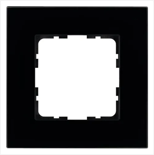 Рамка 1-м G-Glass стекло черн. Black Glass Jasmart G1001GB