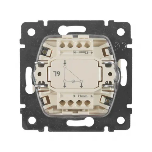 Переключатель проходной 1-кл. СП Valena 10А IP31 250В с зел. индикацией механизм сл. кость Leg 774326 фото 2