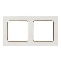 Рамка 2-м Стокгольм бел. с линией цвета шампань PROxima EKF EYM-G-303-10