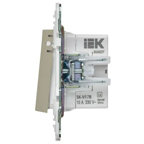 Кнопка звонка SKANDY 10А SK-V17B для отелей с индикацией беж. IEK SK-V14-2-10-K10 фото 4