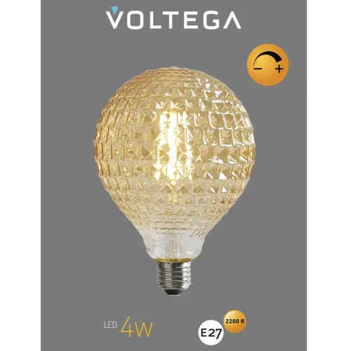 Лампа светодиодная Loft Led YX-G125175LK2F 4Вт 2200К E27 DIM Voltega 8576 фото 6