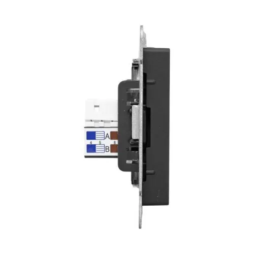 Розетка СП Эпика HDMI + RJ45 кат.5 механизм черн. EKF UP1-SOB-HDMI+RJ45 фото 2