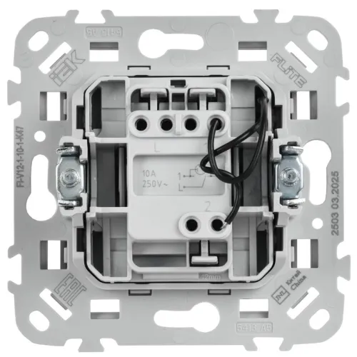 Выключатель проходной 1-кл. СП FLITE ВС61-1-1-ФлА 10А с индикацией механизм алюм. IEK FI-V12-1-10-1-K47 фото 5