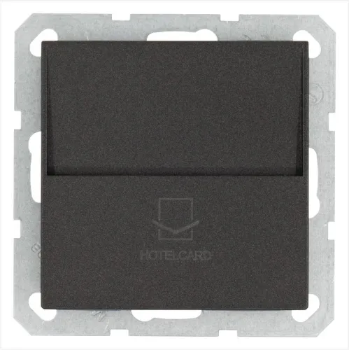 Выключатель карточный 10А IP20 отельный механизм антрацит Jasmart G6209B
