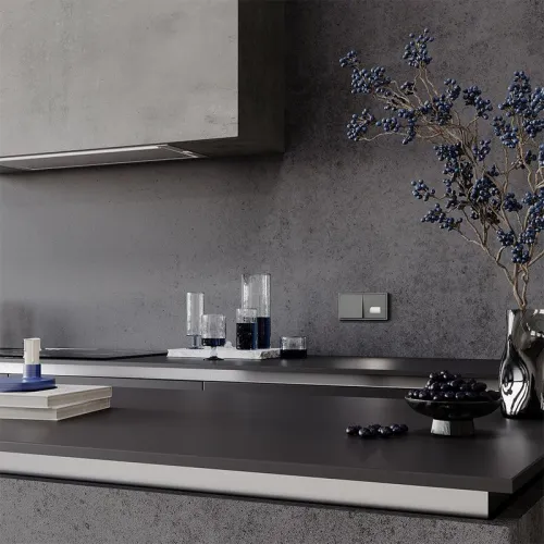 Выключатель 1-кл. СП S70 10А механизм титан Voltum VLS010106 фото 7