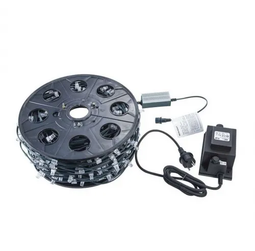 Гирлянда "КЛИП ЛАЙТ" 660LED темн.-зел. ПВХ провод 80Вт 12В тепл.-бел. трансф. в компл. (уп.100м) NEON-NIGHT 325-126 фото 2