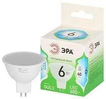 Лампа светодиодная GREEN LINE MR16-6W-840-GU5.3 GL 6Вт софит 4000К яркий свет бел. GU5.3 Эра Б0067078
