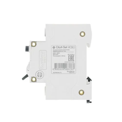 Выключатель автоматический дифференциального тока 2п (1P+N) C 20А 10мА тип A 4.5кА City9 Set 230В SE C9D51620 фото 7