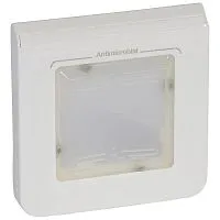 Рамка 1-м 2мод. Mosaic IP44 антибактер. бел. Leg 078880