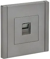 Розетка компьютерная RJ45 кат.6 FORTE&PIANO FP531 сталь IEK FP-K10-2-K46