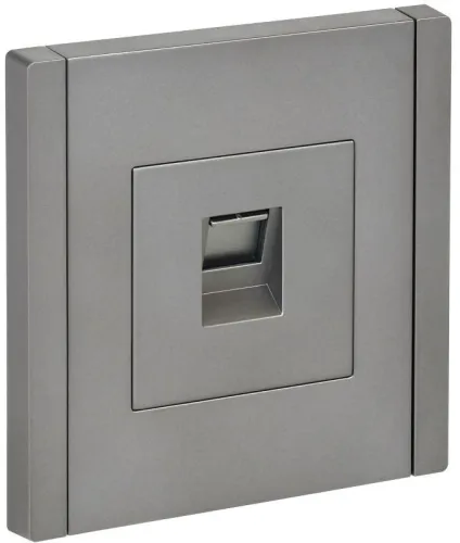 Розетка компьютерная RJ45 кат.6 FORTE&PIANO FP531 сталь IEK FP-K10-2-K46