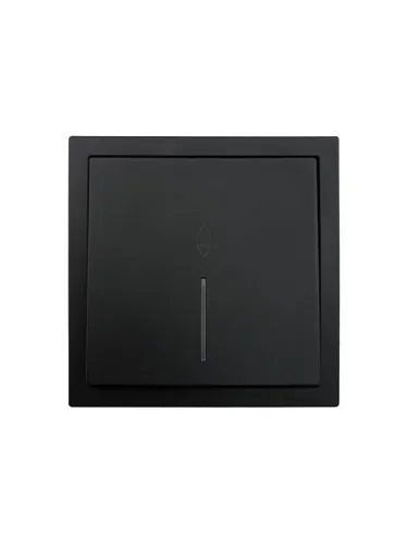 Выключатель проходной 1-кл. с индик. СП ZIMA IP20 10А безвинт. зажим черн. бархат LEZARD 704-4288-114QC