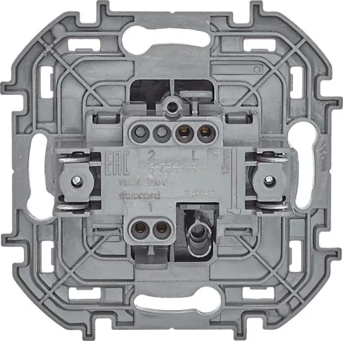 Выключатель 1-кл. Inspiria 10А IP20 250В 10AX механизм антрацит IEK 673603 фото 4