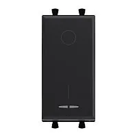 Выключатель модульный 2п 1мод. Avanti "Черный матовый" DKC 4412221